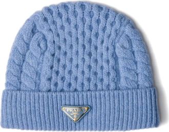 Prada Berretto in maglia - Blu