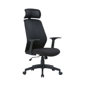 Serena Serena - Silla De Oficina Brisbane, Sill&oacute;n Presidencial Con Reposabrazos Y Reposacabezas, Silla De Oficina Ergon&oacute;mica, Cm 63x62h117/126, Negro