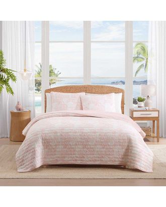 Tommy Bahama Beach Bluff Toile Cotton Percale Quilt Set