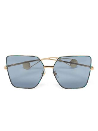 Gucci geometric-frame sunglasses - Gold