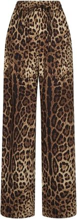 Dolce & Gabbana Broeken, Dames, Bruin, L, Wijde broek
