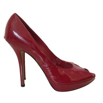 Dior Red Peep Toe Pumps Size 38