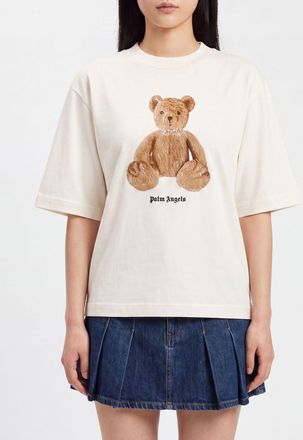 Palm Angels T-shirt girocollo in cotone con stampa