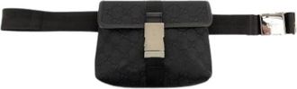 Gucci Pre-owned Canvas Belt Bag - Dames - Vintage Heuptassen - Zwart - ONE Size - Vintage