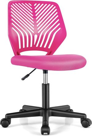 Costway Costway - Silla Ergonomica Escritorio, Altura Ajustable77-89 Cm, Silla Escritorio Ni&ntilde;os Con Ruedas Universales, Sin Brazos, Silla Escritorio Infantil/