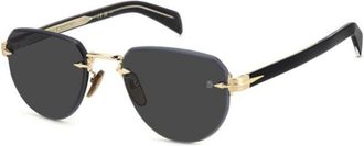 David Beckham DB 7144/S RHL/IR Mens Sunglasses Gold Size 55