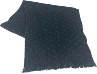 Louis Vuitton Pre-owned Scarves, male, Black, Size: ONE SIZE Pre-owned Canvas scarves