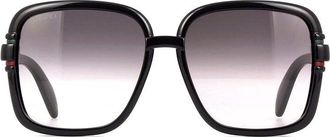Gucci GG1066S001 Square Full Rim Sunglasses - Black