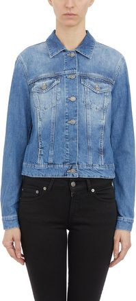 Dondup Womens Denim Jacket - Light Blue Cotton - Size X-Small