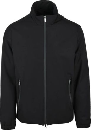 Paul & Shark Black Nylon Softshell Jacket