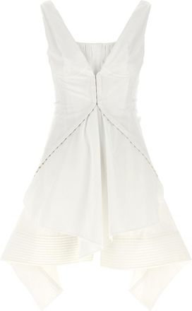 Alexander McQueen White Cotton Short Womens Dress