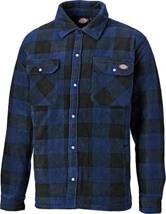 Dickies Heren Portland Longsleeve Polyester Polar Fleece Gevoerde Shirt