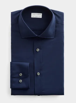 Tiger Of Sweden Mens Navy stretch shirt Slim fit
