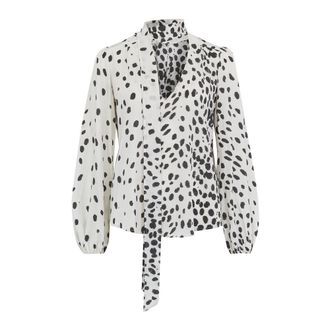 Rixo Polka Dot Moss Blouse Size L