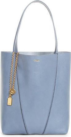 Chlo&eacute; Spin Leather Tote in Ashes Blue at Nordstrom