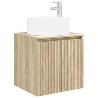 vidaXL Vanidad De Lavabo Montada En La Pared Roble Sonoma Vidaxl