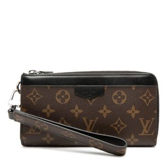Louis Vuitton Black Brown Pvc Leather Long Wallet (Bi-Fold) (Pre-Owned)