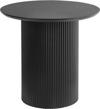 Beliani Beliani - Side Table mdf Top Metal Base Modern Design Black ø 50 cm Leona