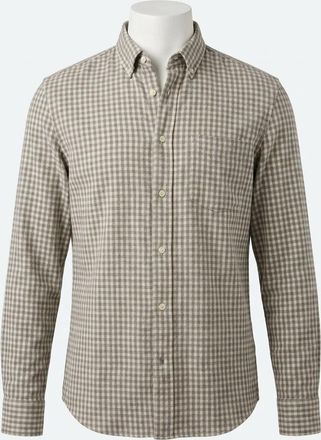 Faherty Mens Coastline Knit Shirt In Fox Grey Gingham