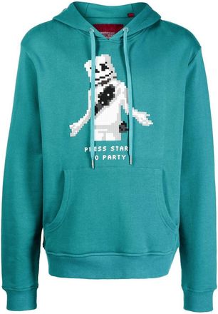Mostly Heard Rarely Seen Party Starter long-sleeve hoodie - men - Cotton - M - Green