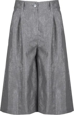 SOLOTRE Wide Trousers, female, Gray, Size: 2XS Bermuda Abu