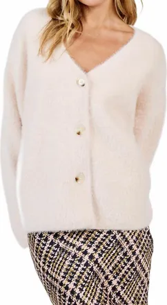 Sadie & Sage Consistency Soft Sweater Cardi Coat In Light Blush