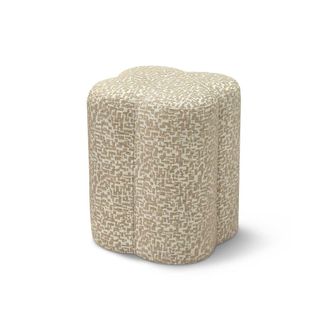 Sia Home Puf de tejido texturizado estampado beige