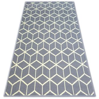 RugsX Rugsx - Alfombra Bcf Base Cube 3956 Cuadrados Gris Grey 185 X 270 Cm