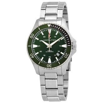Hamilton Khaki Navy Automatic Green Dial Sprite Bezel Mens Watch H82375161