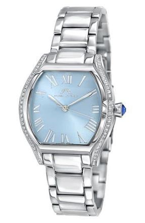 Porsamo Bleu Womens Celine Bracelet Watch, 33.5mm x 40mm in Silver-Baby Blue at Nordstrom Rack