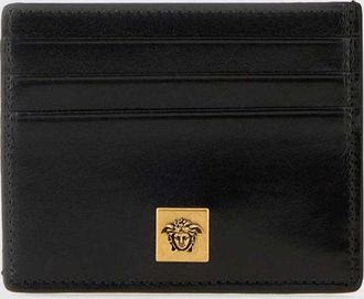 Versace Portacarte in pelle con placca logo Medusa e sei scomparti per carte