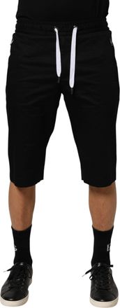 Dolce & Gabbana Black Cotton Stretch Men Bermuda Shorts Co+03