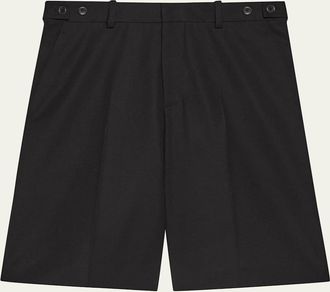 Helmut Lang Mens HL001 Wool Waistband-Tab Shorts