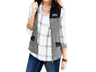 Gameday Couture Tcu Prep For It Vest In Grey