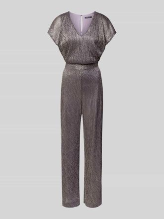 Swing Jumpsuit mit V-Ausschnitt in Mauve, Größe 36