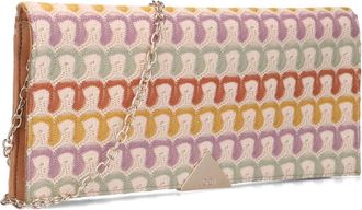 Lodi Bruine Stijlvolle Clutch voor de Zomer - Dames - Clutches - Veelkleurig - ONE Size - Katoen - Tassen
