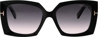 Tom Ford Jacquetta Zonnebril - Dames - Zonnebrillen - Zwart - 54 MM - Accessoires