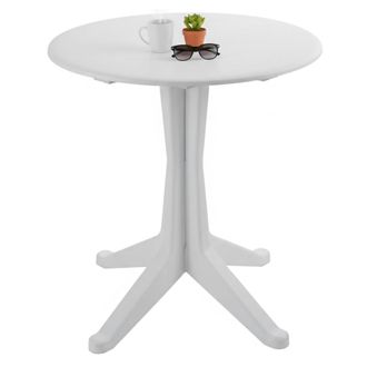 Dmora Dmora Table Ronde, Made In Italy, 70x70x72 Cm, Couleur Blanc