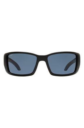 Costa 62mm Polarized Wraparound Sunglasses in Black Grey at Nordstrom