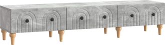 vidaXL Mueble De Tv Con Caj&oacute;n Gris Hormig&oacute;n 147 X 34,5 X 30 Cm Vidaxl