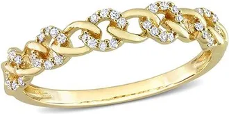 Rina Limor Miniature Links 14K 0.12 ct. tw. Diamond Ring