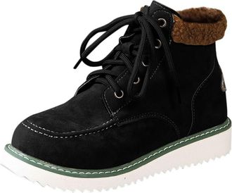 Generic Wide Fit Ankle Boots for Women UK Arch Support Ankle Boots for Women Spring Autumn Winter Plus Size American Casual Cuffed Single Booties High Top Rou