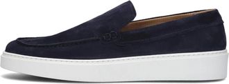 Giorgio Giorgio, Schoenen, Heren, Blauw, 45 EU, Su&egrave;de, Blauwe Su&egrave;de Loafers met Sportieve Look