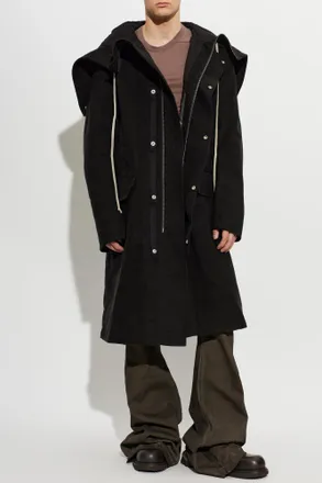 Rick Owens Insulated Jacket With Stand-up Collar, Mens, Black