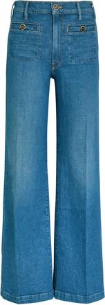 Mother Stasher Hustler Roller Wide-leg Jeans - Blue - 27 (W27 / UK8-10 / S)
