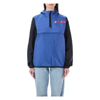 Comme Des Gar&ccedil;ons Light Jackets, female, Blue, Size: XL Hoodie Half Zip