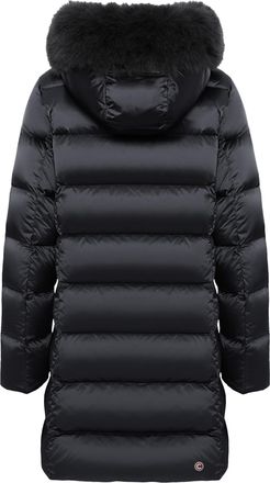 Colmar Womens Puffer Jacket With Detachable Faux-Fur Trim Black