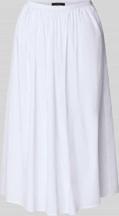 Oui Midirock mit seitlichem Rei&szlig;verschluss in Weiss, Gr&ouml;&szlig;e 34