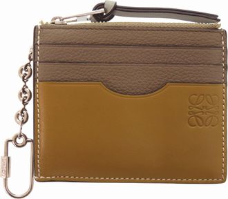 Loewe Khaki Leather Coin Purse/Coin Case (Pre-Owned)
