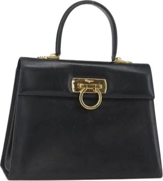 Ferragamo Pre-owned Handbag - Dames - Vintage Handtas - Zwart - ONE Size - Leer - Vintage